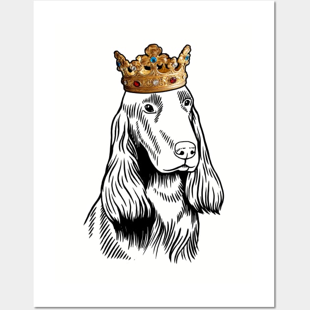 Field Spaniel Dog King Queen Wearing Crown Wall Art by millersye